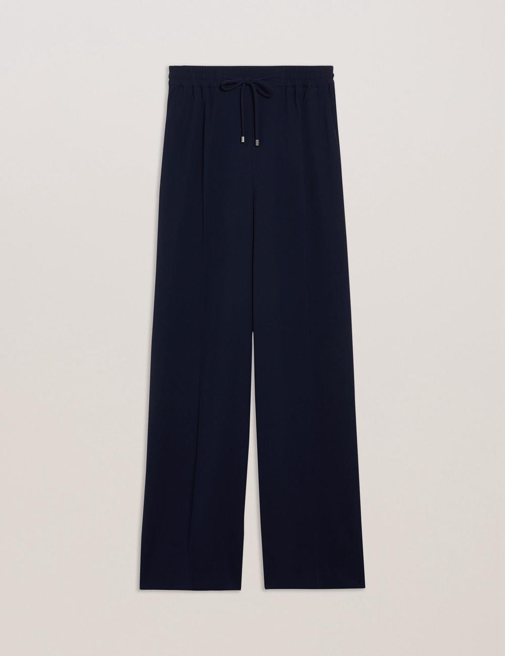 Navy Women Ted Baker LILIAAH - Wide Leg Tailored Joggers | SA  EOG-047398