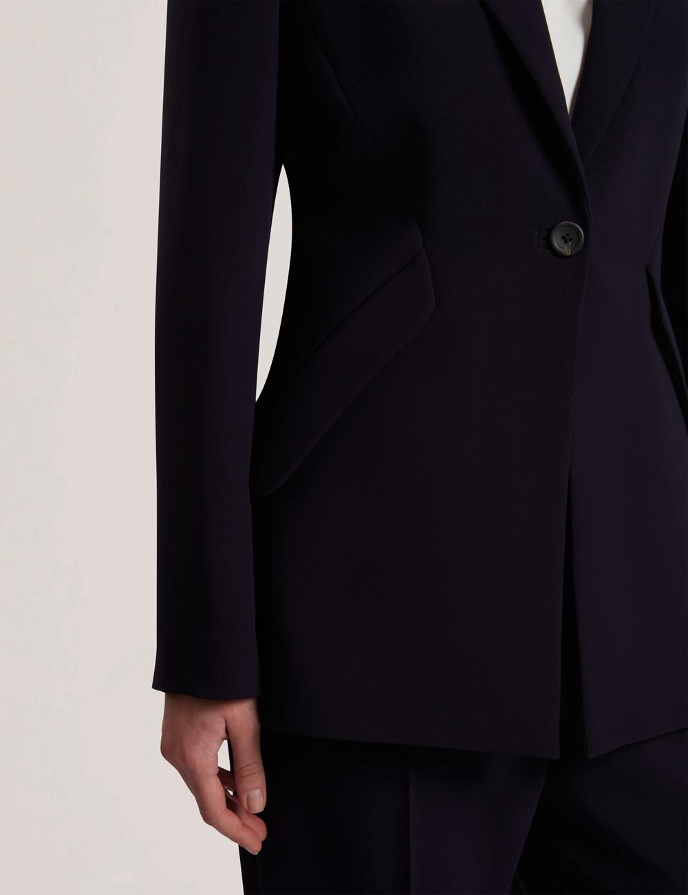 Navy Women Ted Baker MANABL - Slim Fit Single Breasted Tailored Blazer Jackets | SA  MXT-706584