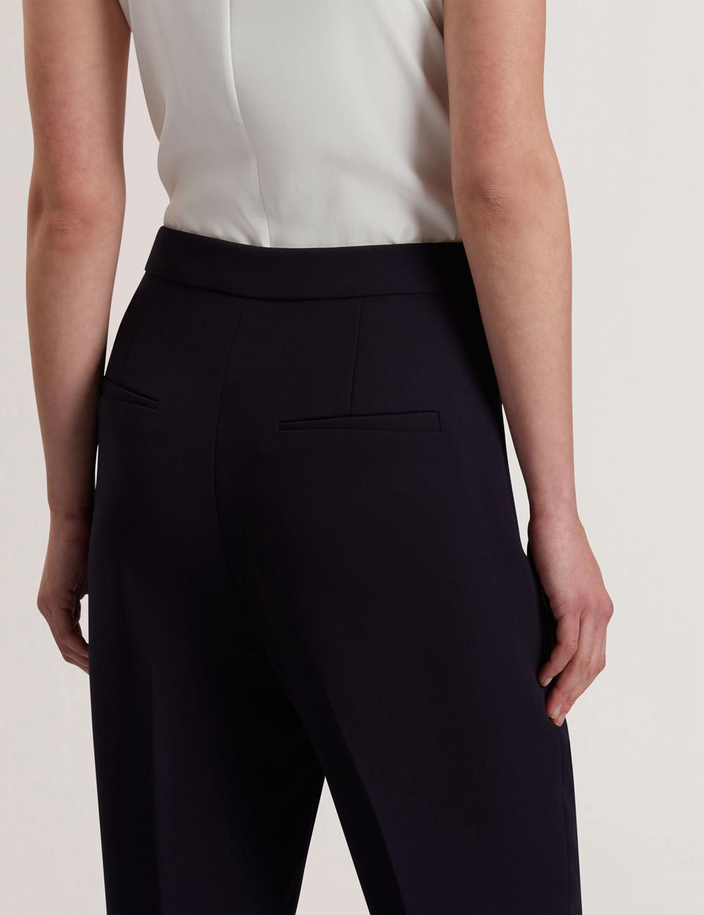 Navy Women Ted Baker MANABTL - High Waist Tapered Leg Tailored Trousers | SA  ZXC-480392