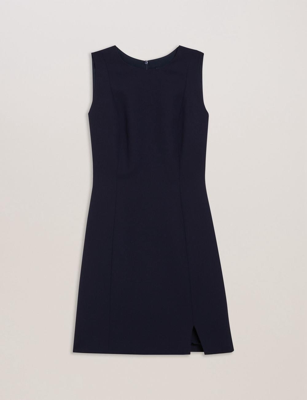 Navy Women Ted Baker SORRAL - Sleeveless Tailored With Side Split Mini Dresses | SA  SQY-376415