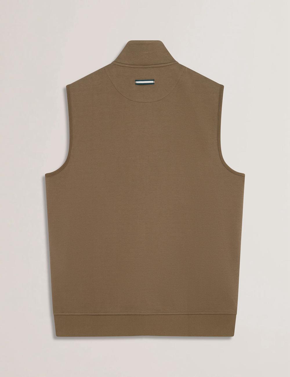 Olive Men Ted Baker ATHO - Quilted Funnel Neck Zip-Up Gillets | SA  QWI-483701