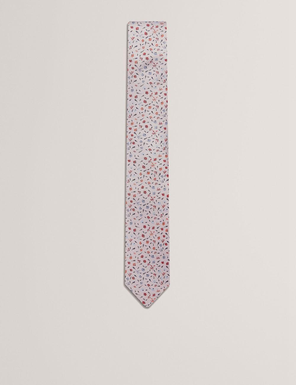 Pink Men Ted Baker ORSEA - Ditsy Petal Print Woven Silk Ties | SA  QXB-641279