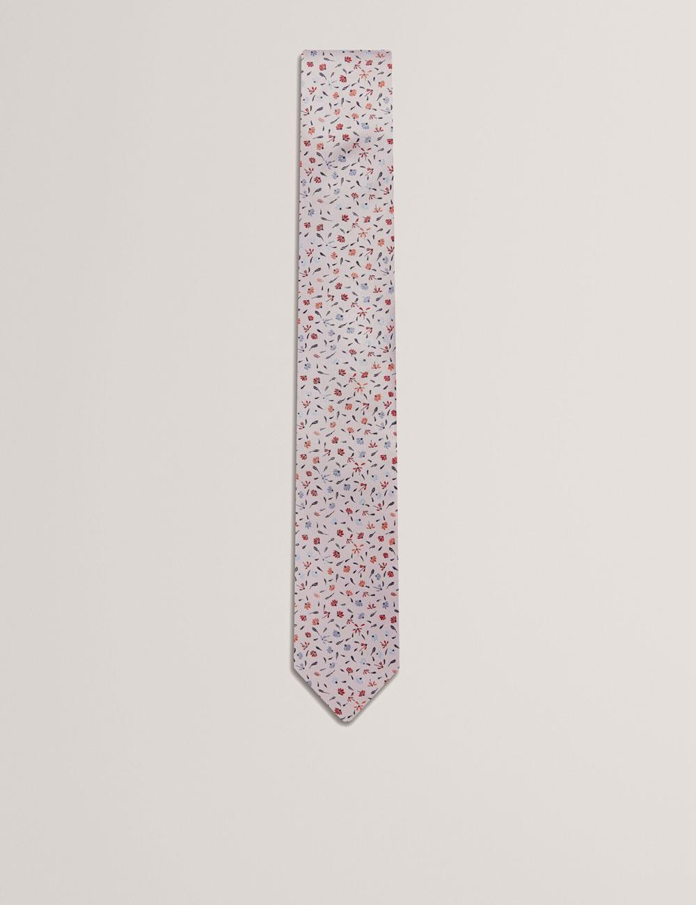 Pink Men Ted Baker ORSEA - Ditsy Petal Print Woven Silk Ties | SA  QXB-641279