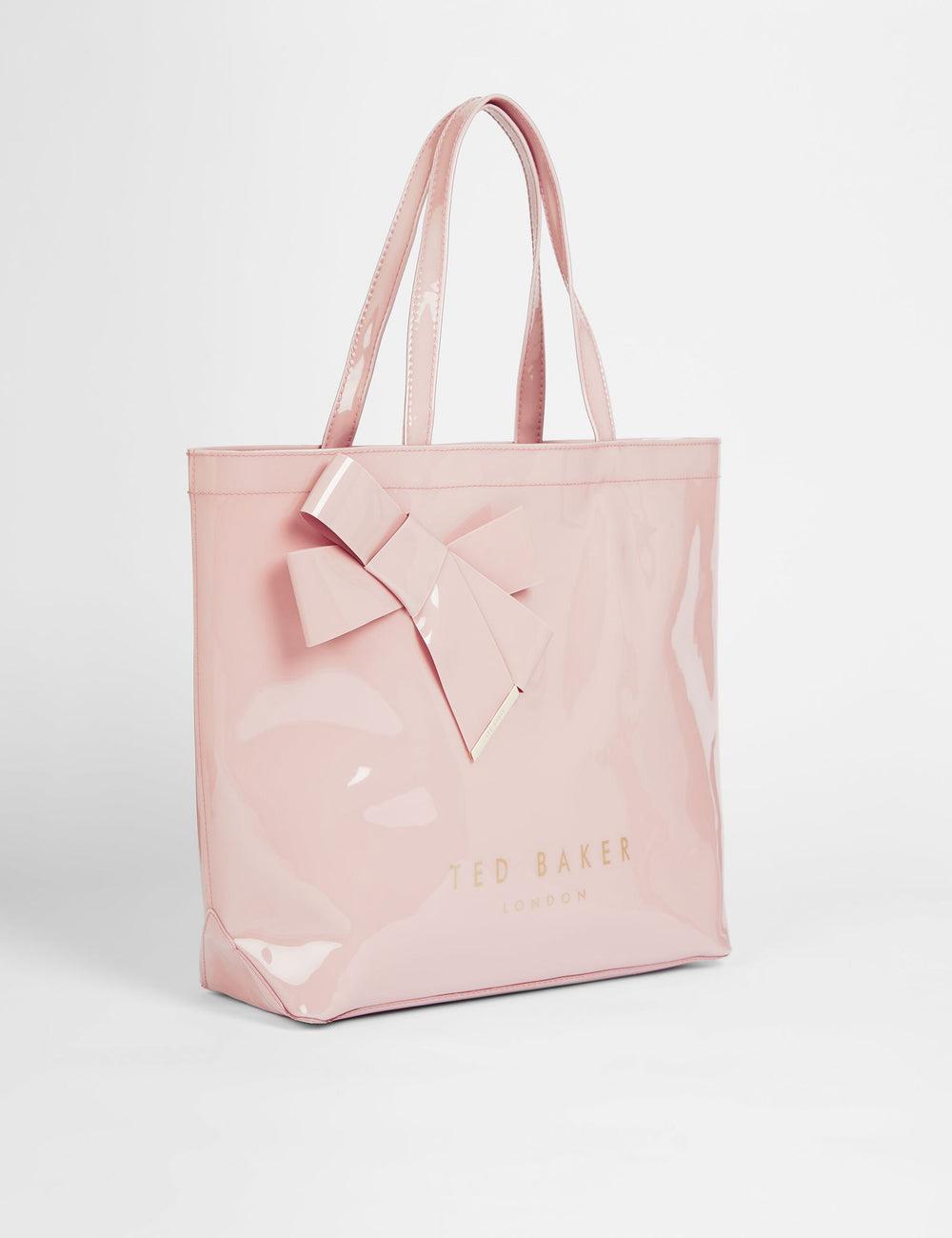 Pink Women Ted Baker NICON - Knot Bow Vinyl Icon Tote Bags | SA  PDT-520371