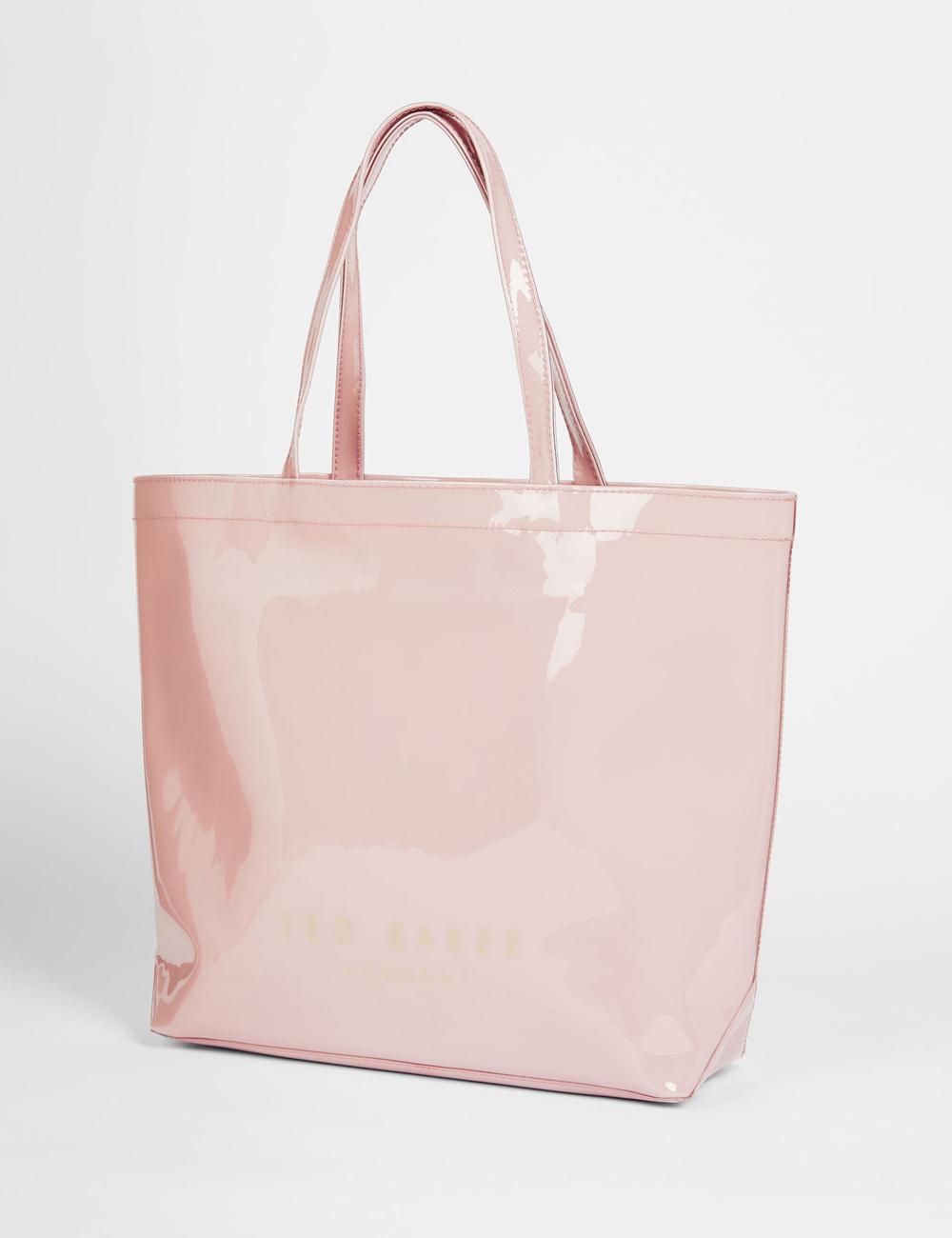 Pink Women Ted Baker NICON - Knot Bow Vinyl Icon Tote Bags | SA  PDT-520371