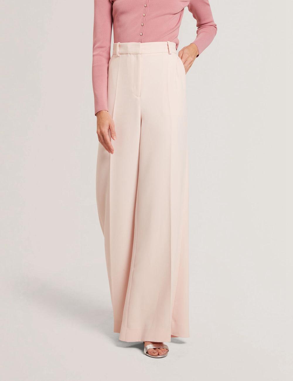 Pink Women Ted Baker TRAGAT - Ultra Wide Leg Woven Tailored Trousers | SA  KRO-931687