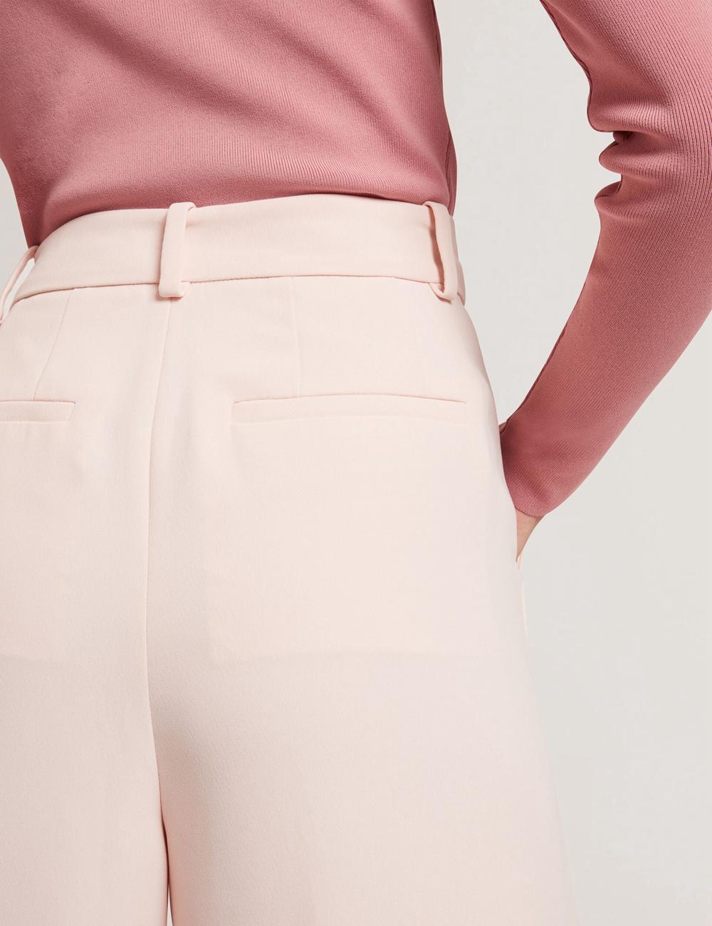 Pink Women Ted Baker TRAGAT - Ultra Wide Leg Woven Tailored Trousers | SA  KRO-931687