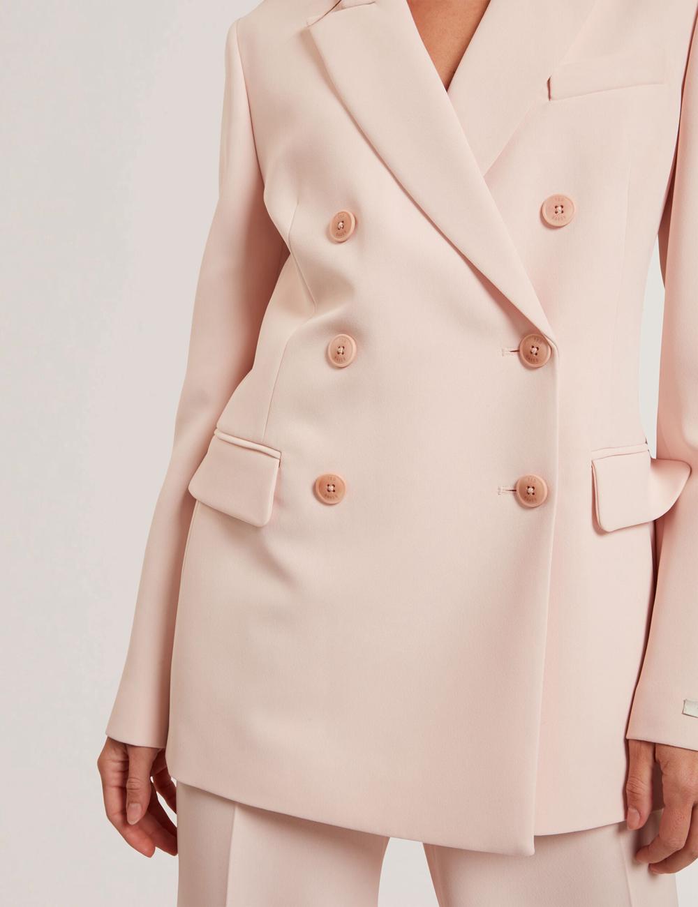 Pink Women Ted Baker TRAGA - Tailored Double Breasted Woven Blazers | SA  VPX-784053