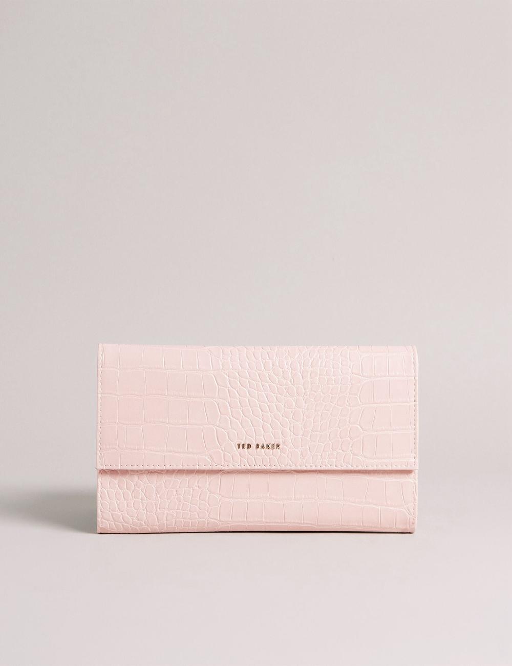 Pink Women Ted Baker TRAVELZ - Croc Faux Leather Travel Organiser Wallets | SA  CSJ-302614