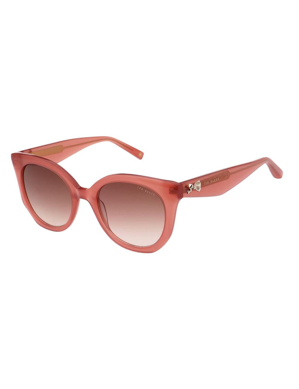 Rose Pink Women Ted Baker ELEN - Oversized Cat Eye Bow Detail Sunglasses | SA  TDE-589463