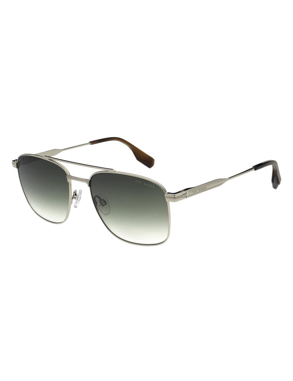 Silver Men Ted Baker CHASE - Metal Frame Navigator Sunglasses | SA  XHF-107254