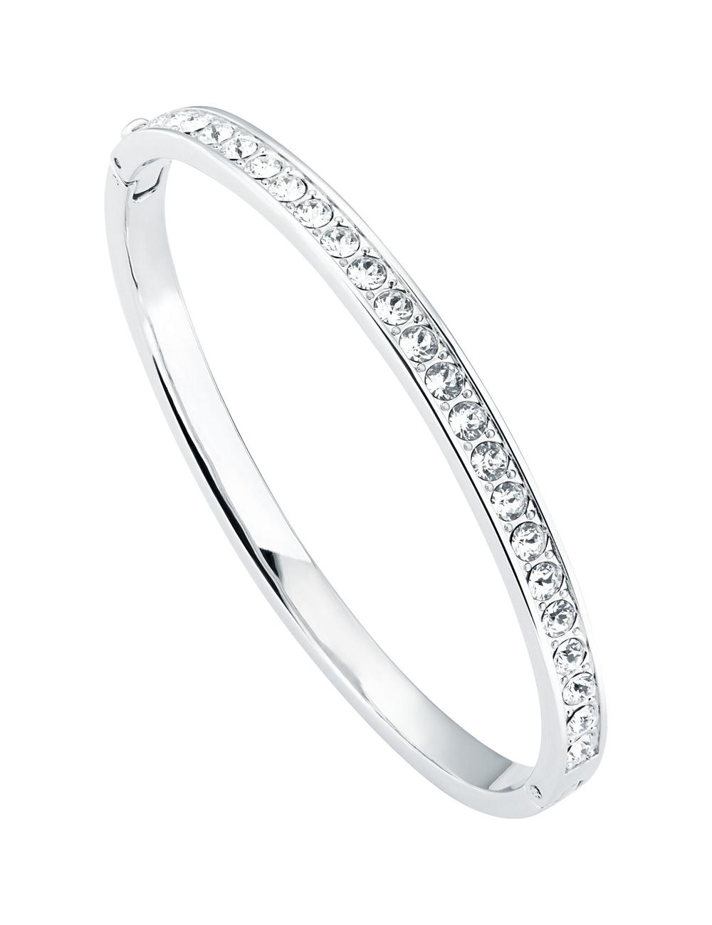 Silver Women Ted Baker CLEMARA - Crystal Hinge Bangle Bracelets | SA  ICN-301754
