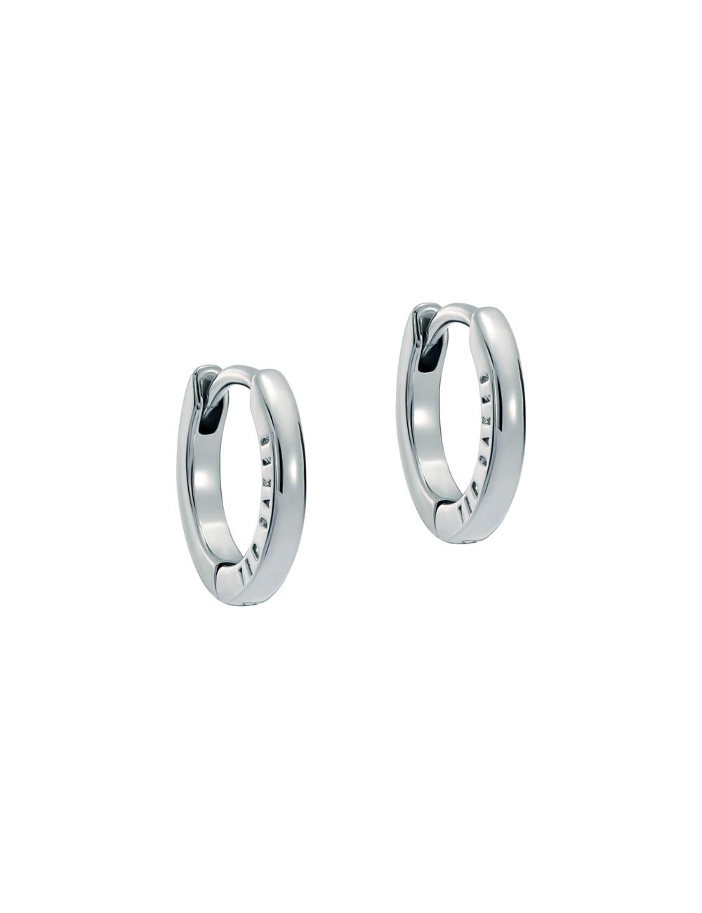 Silver Women Ted Baker CRISLIE - Engraved Logo Small Hoop Earrings | SA  NZF-574261