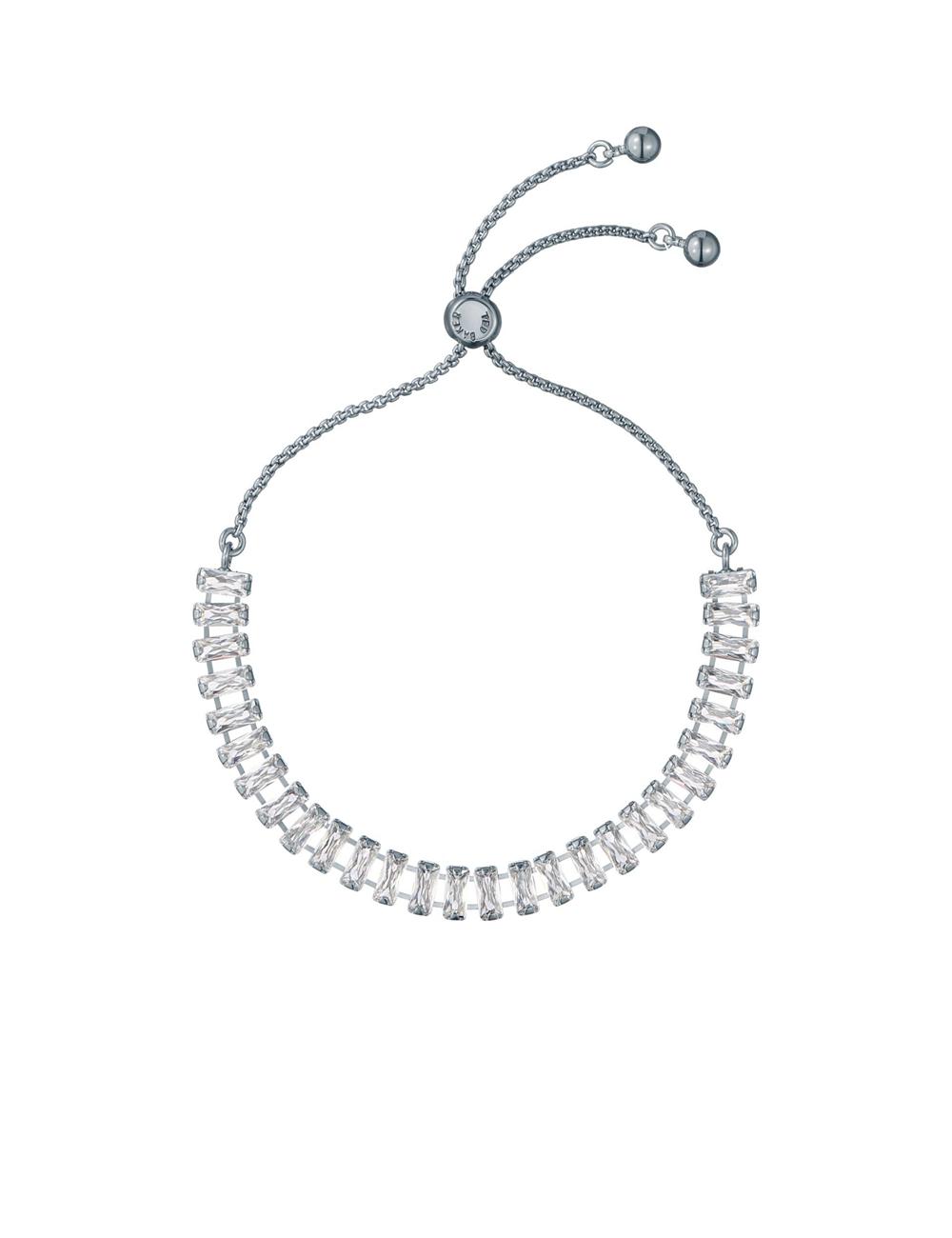 Silver Women Ted Baker ISABELA - Baguette Crystal Adjustable Bracelets | SA  HWZ-645709