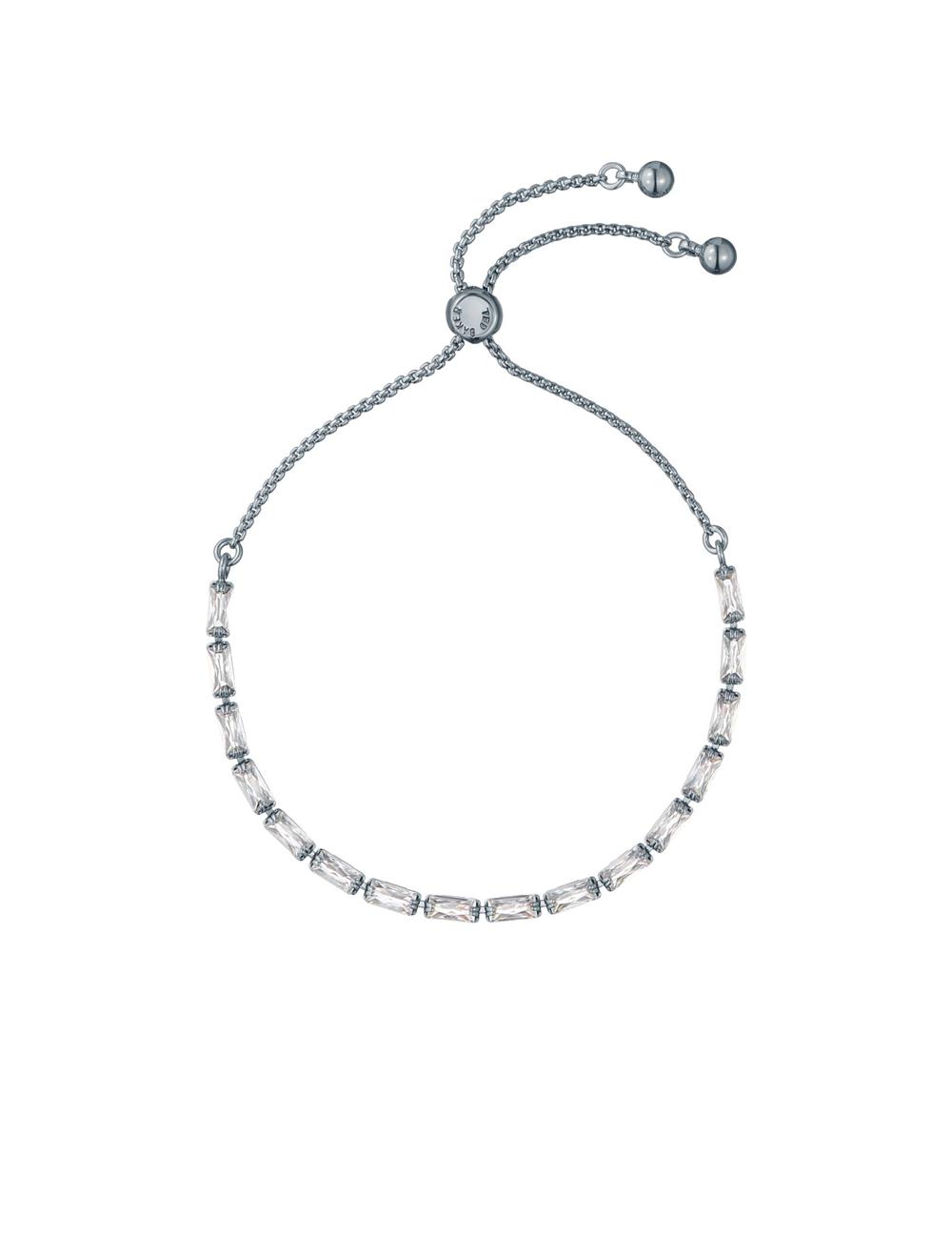 Silver Women Ted Baker ISELA - Baguette Crystal Slider Tennis Bracelets | SA  ZNS-805376
