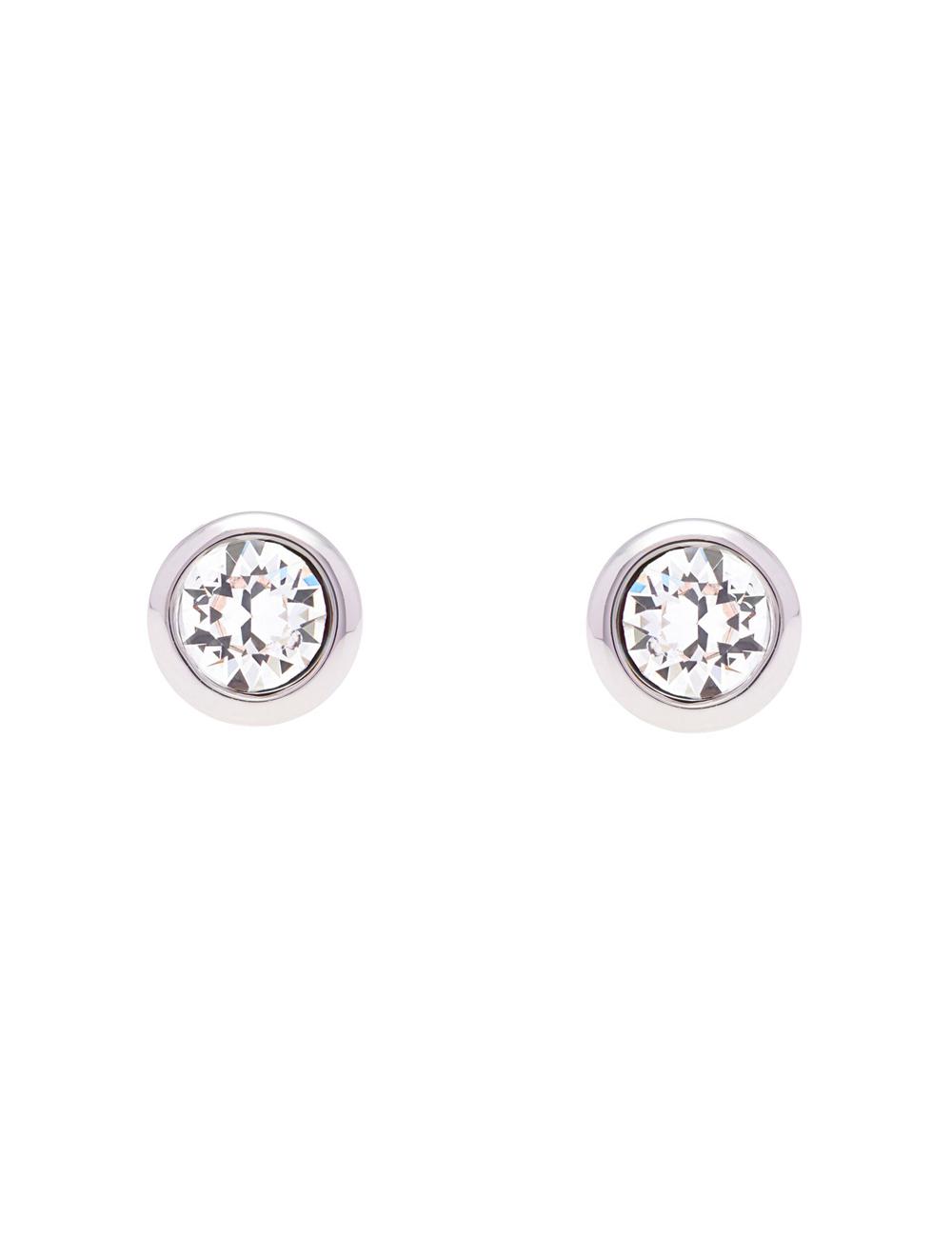 Silver Women Ted Baker SINAA - Solitaire Crystal Stud Earrings | SA  WDR-015684