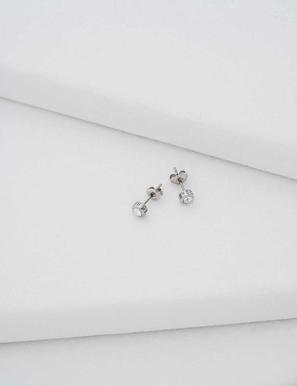 Silver Women Ted Baker SINEE - Mini Crystal Stud Earrings | SA  XMQ-512893