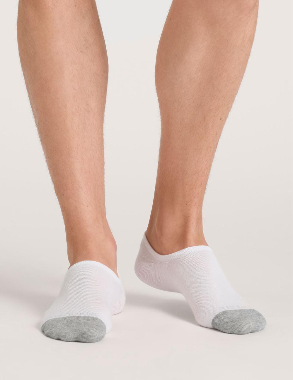 White Men Ted Baker 3 Pack Branded Liner Trainer Socks | SA  UAJ-930724