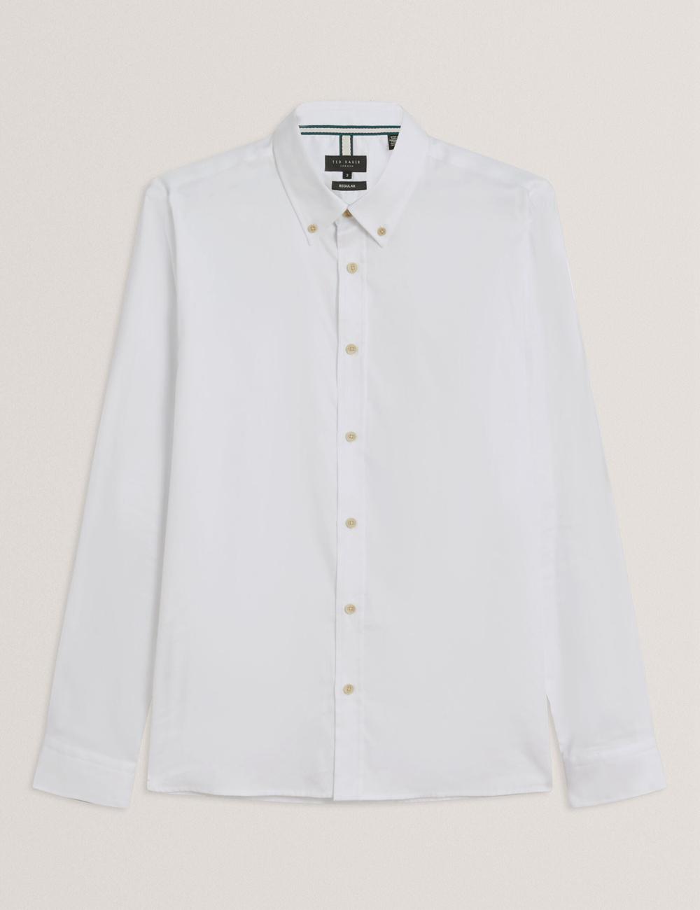 White Men Ted Baker ALLARDO - Regular Fit Cotton Oxford Casual Shirts | SA  GND-251964