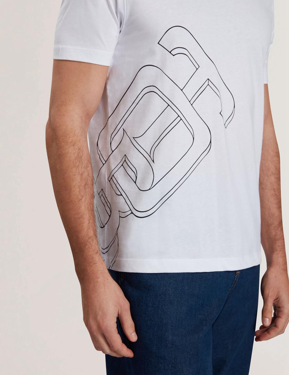 White Men Ted Baker CRAIGEY - Logo Graphic Crew Neck Cotton T-Shirts | SA  WTE-694387