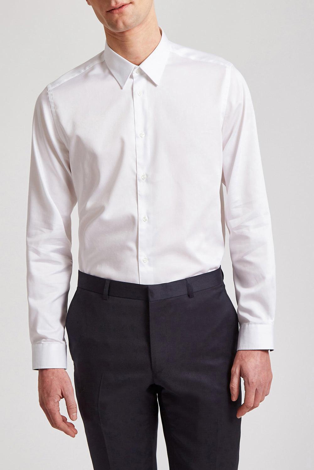 White Men Ted Baker HOLMER - Regular Fit White Long Sleeve Formal Shirts | SA  VBH-379012