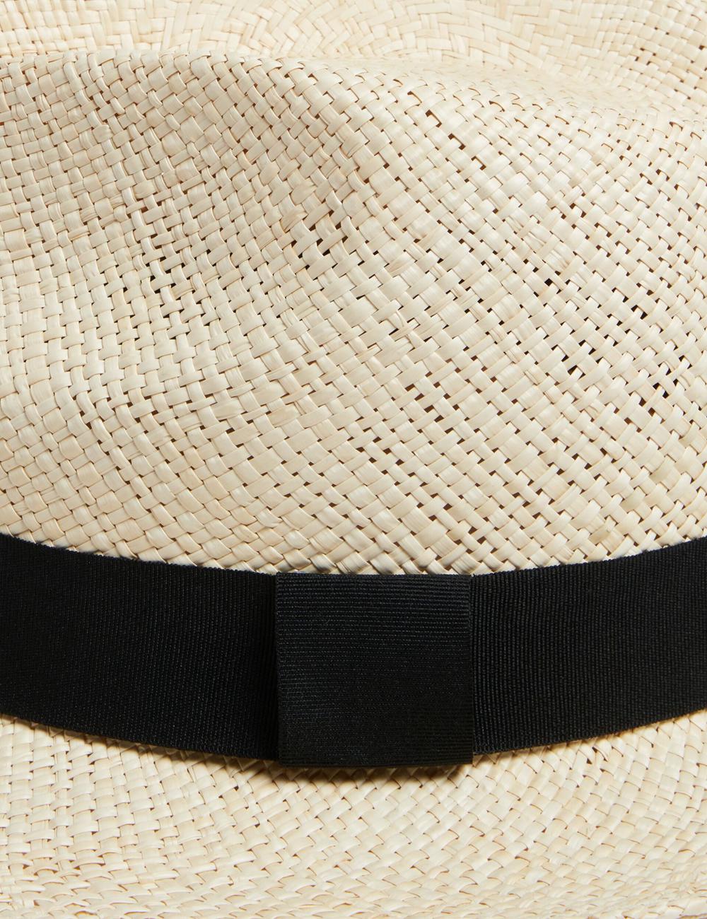 White Men Ted Baker JIMESI - Woven Straw Panama Beach Hats | SA  UVN-368204