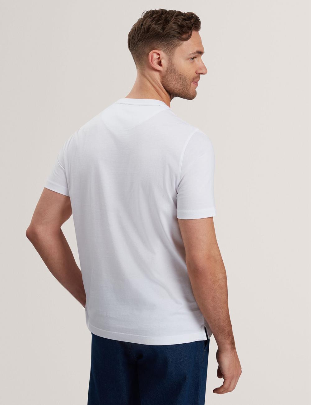 White Men Ted Baker JUSTINO - Branded Box Print Graphic Cotton T-Shirts | SA  RTZ-625348