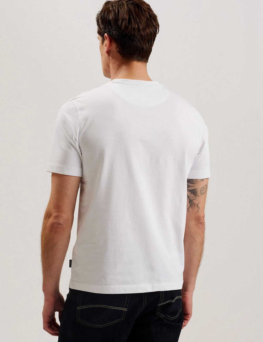 White Men Ted Baker TYWINN - Classic Crew Neck Cotton T-Shirts | SA  EOV-630527