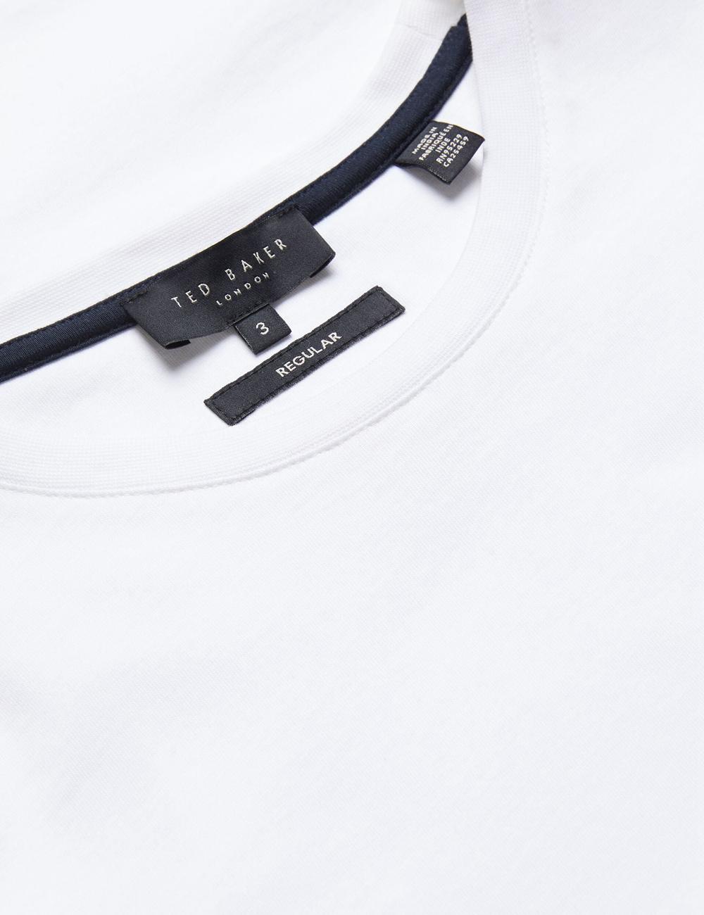 White Men Ted Baker TYWINN - Classic Crew Neck Cotton T-Shirts | SA  EOV-630527