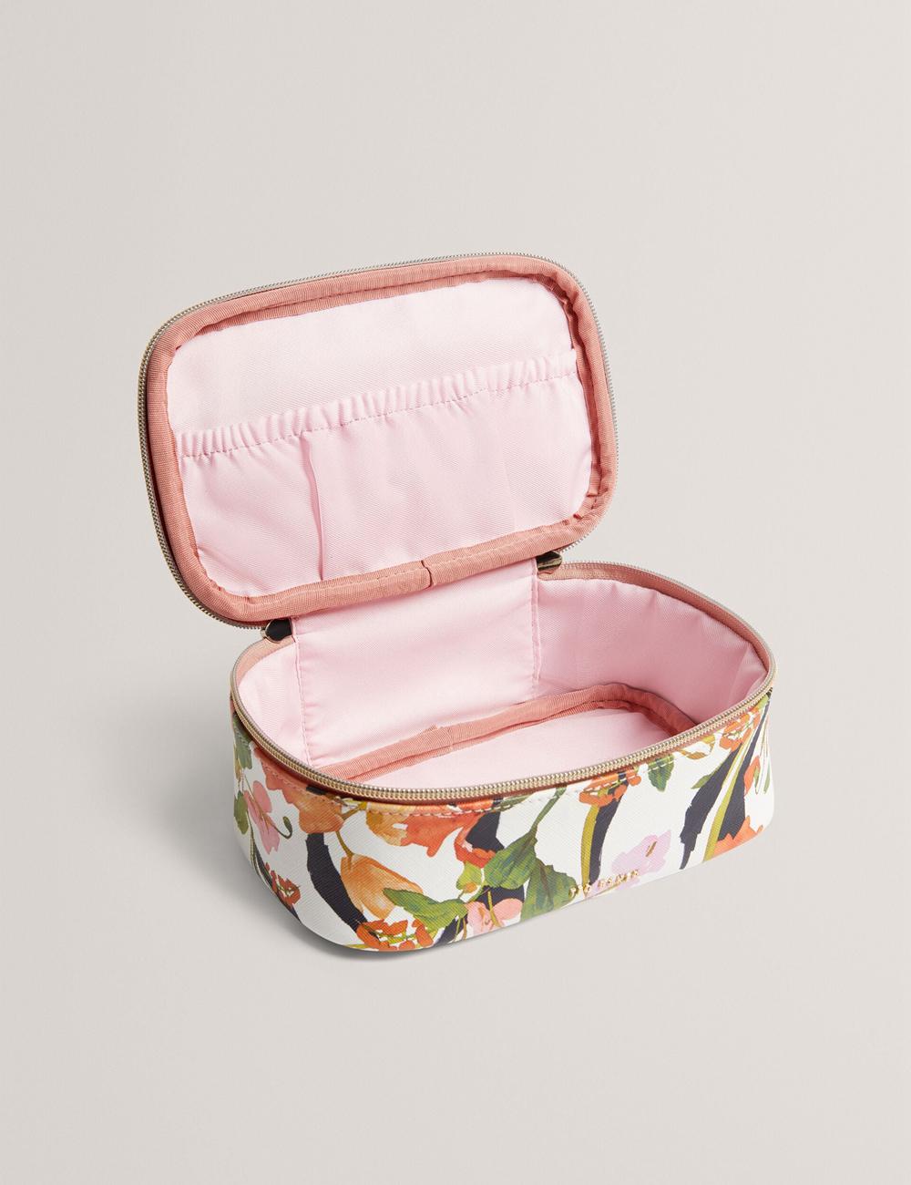 White Women Ted Baker LOUIAA - Floral Printed Small Top Handle Wash Bags | SA  AFL-925840