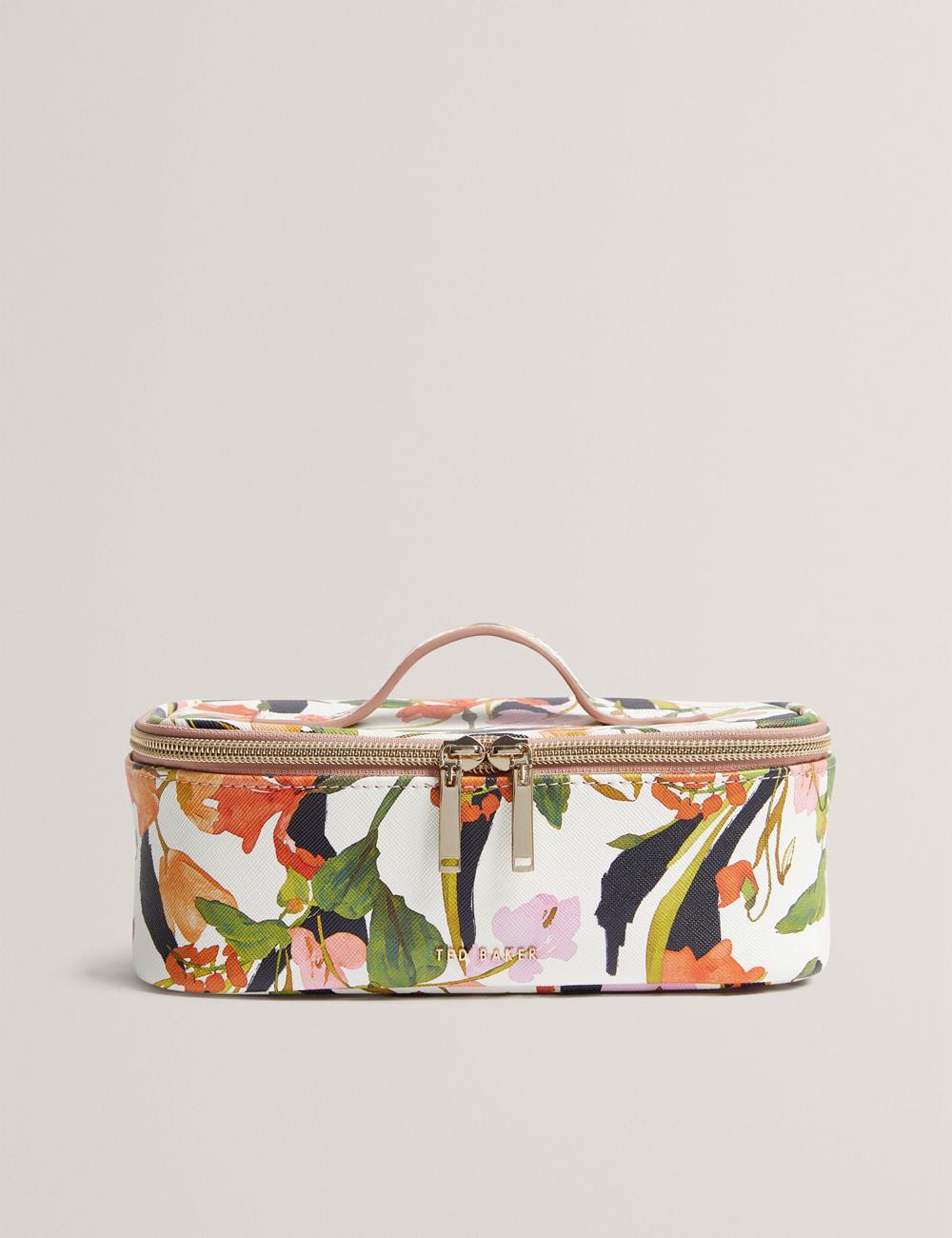 White Women Ted Baker LOUIAA - Floral Printed Small Top Handle Wash Bags | SA  AFL-925840