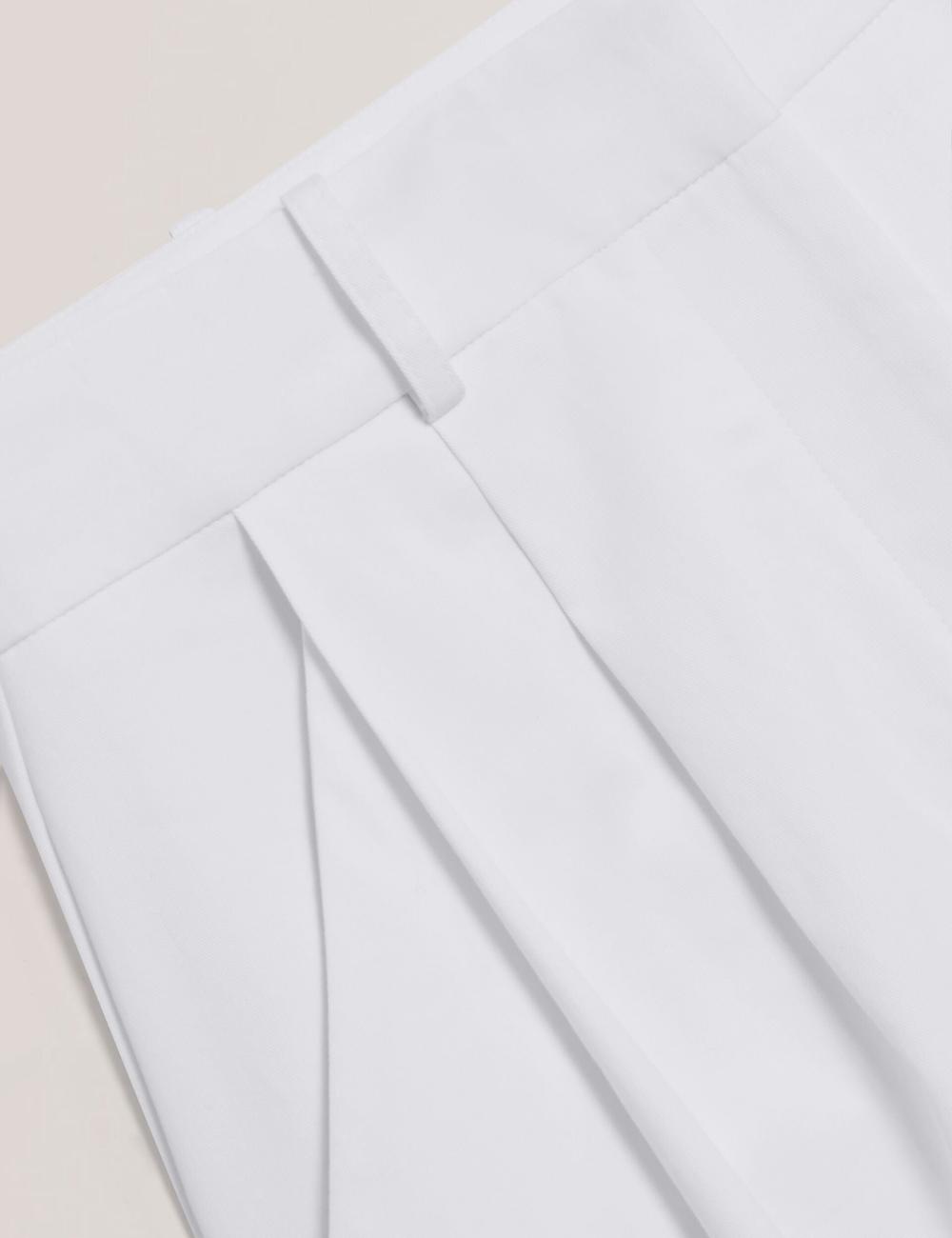 White Women Ted Baker ZOZIA - Pleated High Waist Wide Leg Trousers | SA  FEY-678491